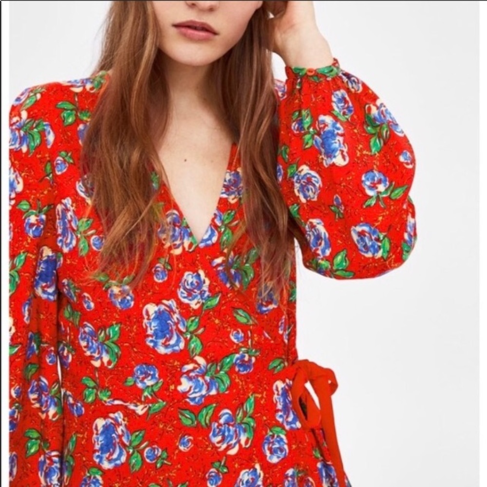 NWT Zara Floral Print Jumpsuit - Picture 8 of 10